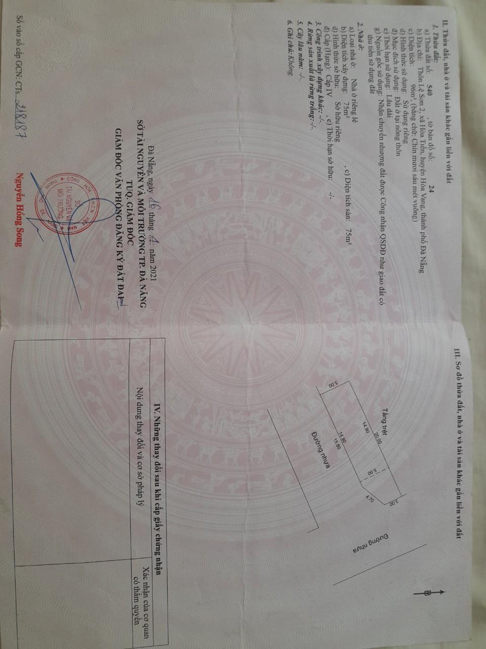 Đất Đẹp – Giá Tốt – Chính Chủ Cần Bán Nhanh Lô Đất Tại Hòa Vang, Thành Phố Đà Nẵng.