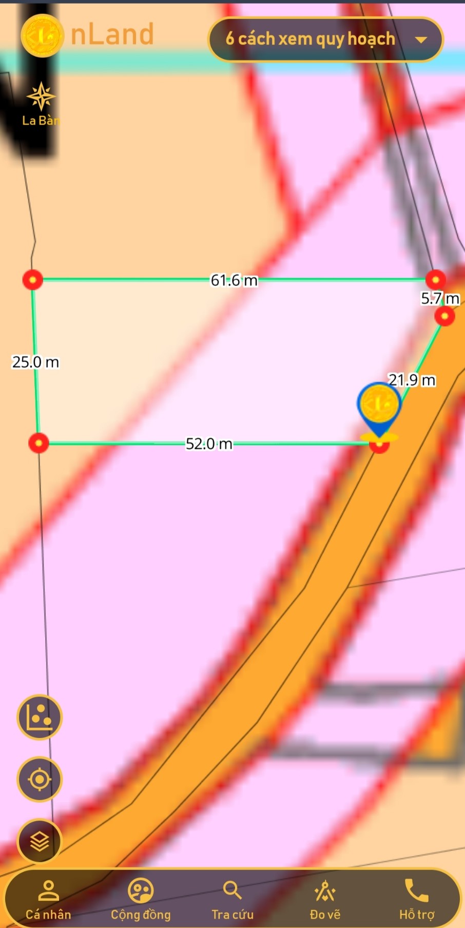 Bán lô đất mặt đường nhựa dt 27 x 58 full hồng lên được thổ cư