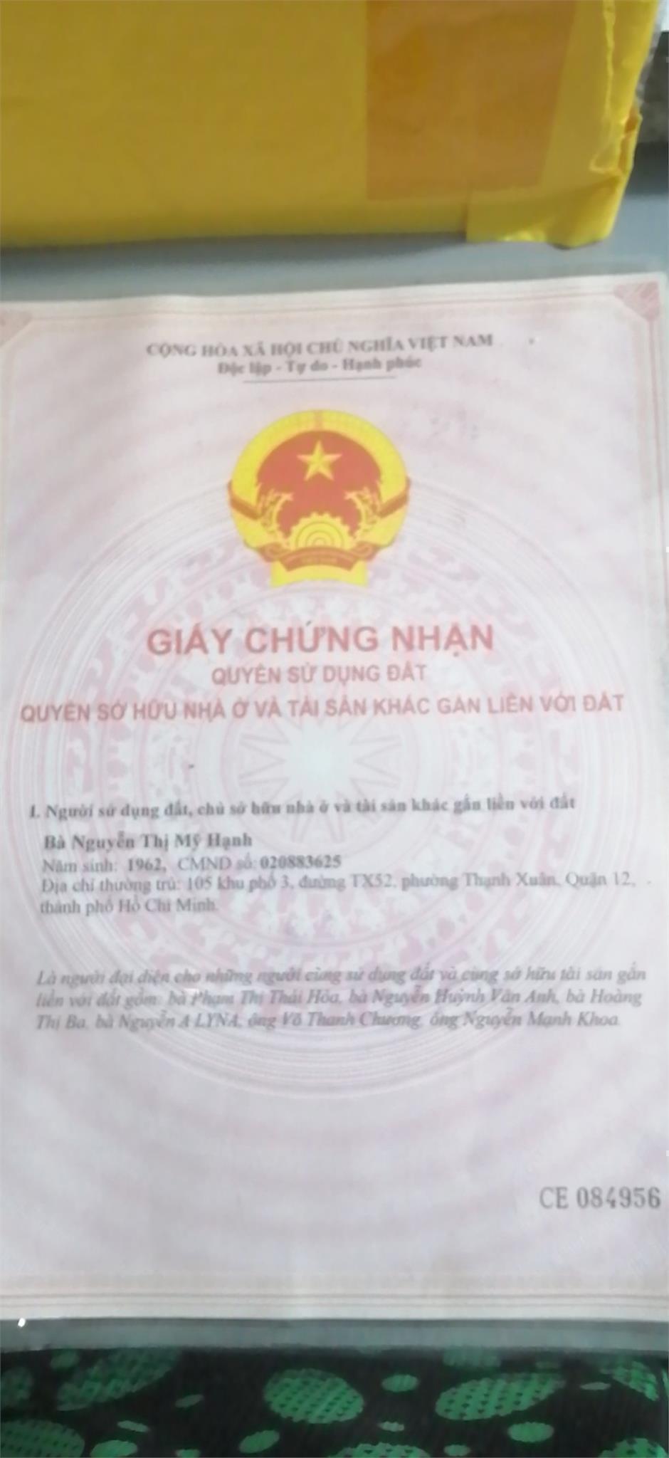 Sang nền nhà MT đường TX 62 Phường Thạnh Xuân, Q.12 TP.HCM. Tiện kinh doanh, tiện nghi đầy đủ.