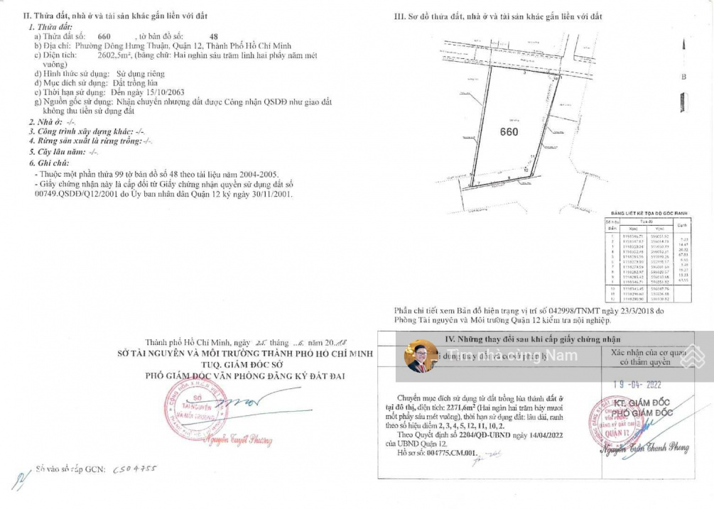 Bán đất 3MT hẻm 338 Nguyễn Văn Quá - DT 46x56m = 2.602m2 đất ở - Giá 119 tỷ!