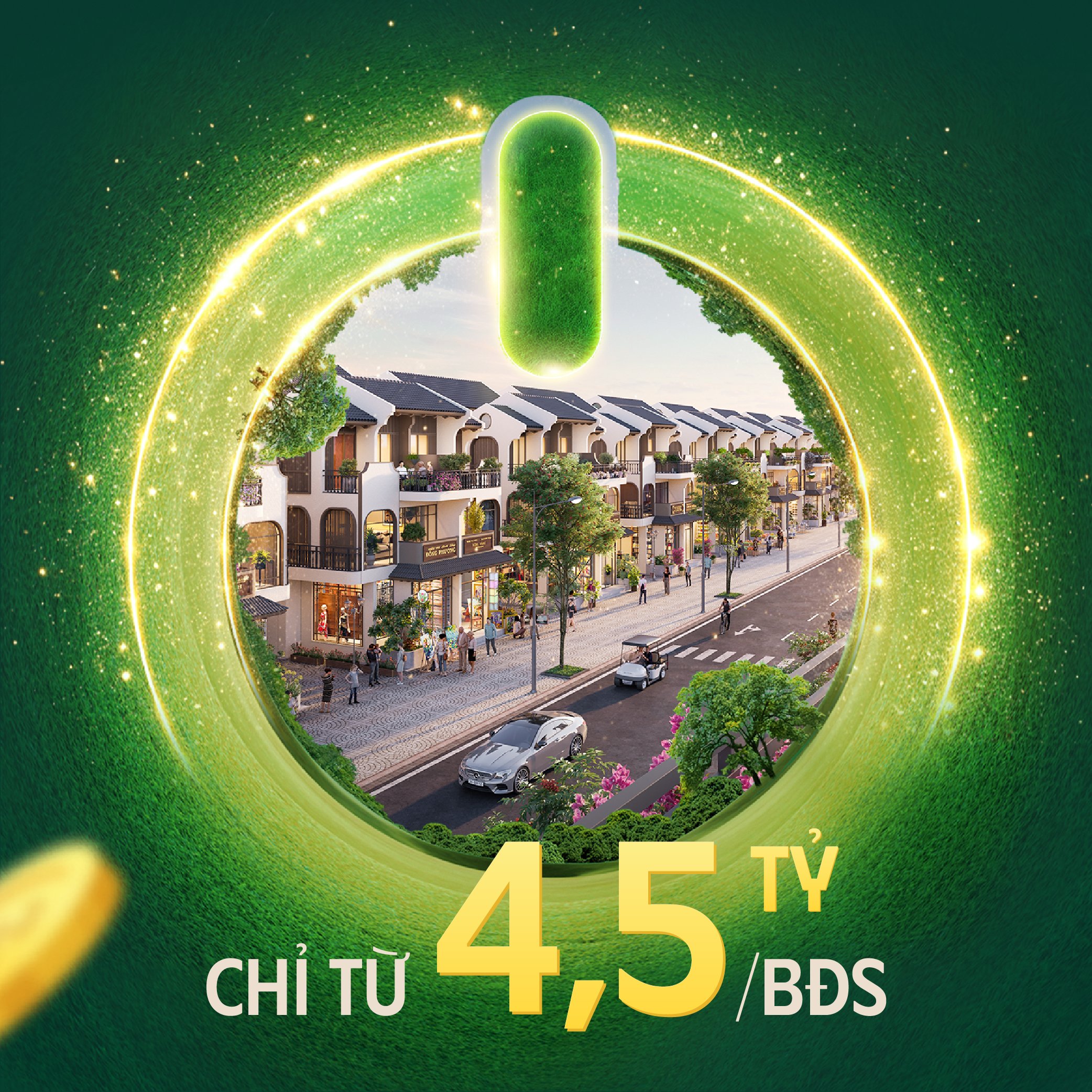 Chỉ với 1,5 tỷ sở hữu được lô đất biệt thự đẳng cấp-Hoian Legacity. Hội An