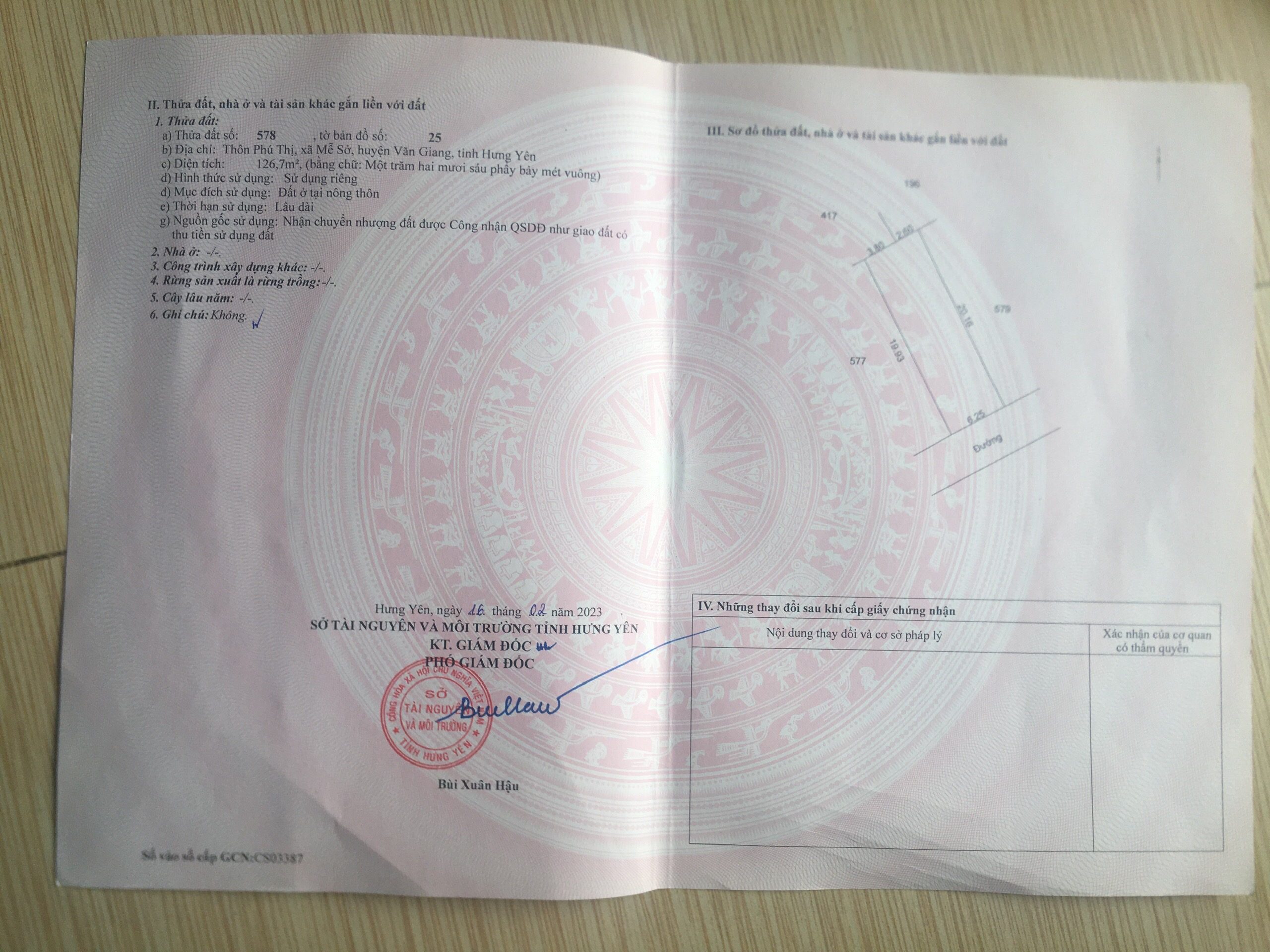 Bán đât lô góc Phú Thị Mễ Sở Văn Giang dt 129m mặt tiền 6.25m Giáp cầu Mễ sở