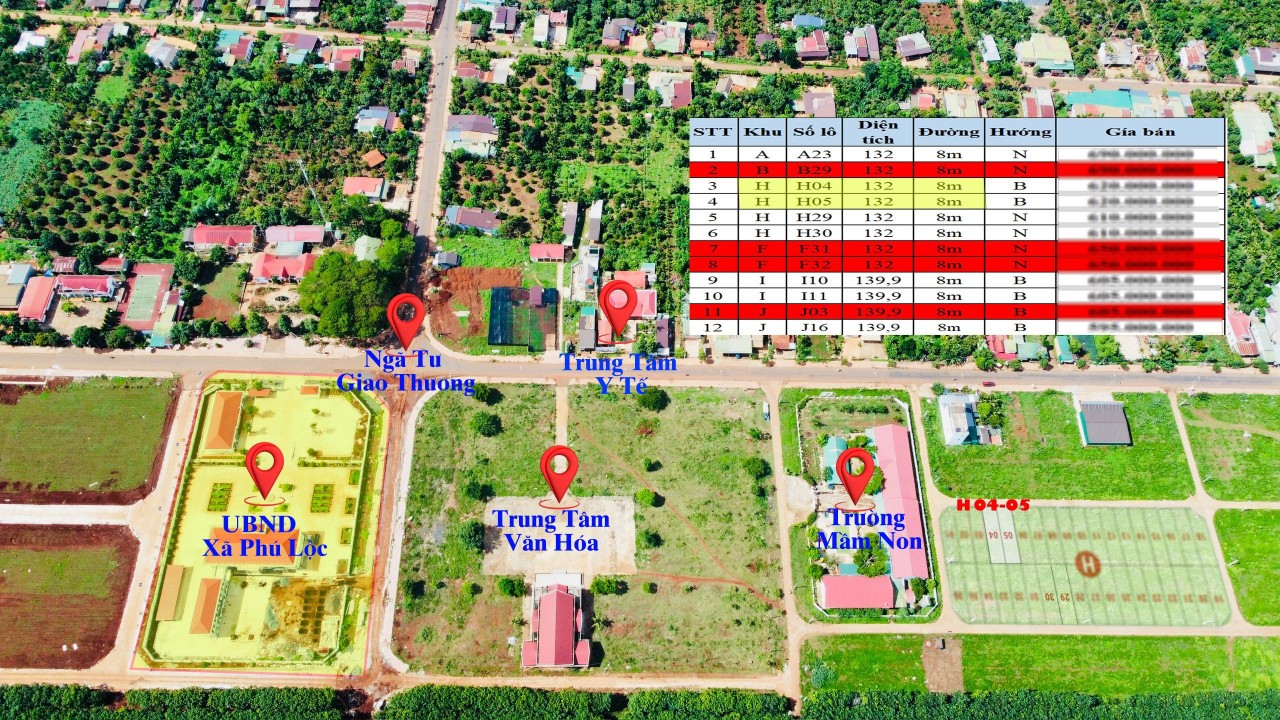 Bán lô đất 132m2 Khu đấu giá Trung Tâm Hành Chính Huyện KRÔNG NĂNG