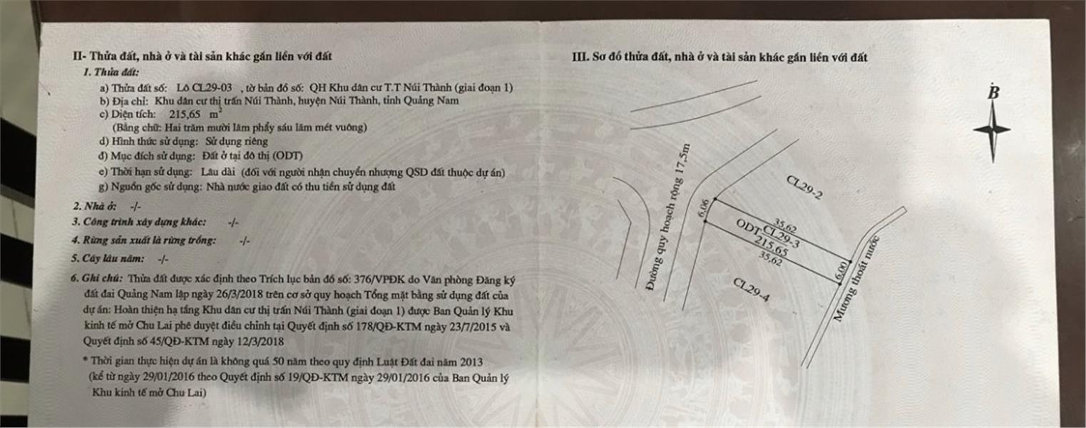 ĐẤT ĐẸP – GIÁ TỐT – CẦN BÁN GẤP Lô Đất tại thị trấn Núi Thành, Huyện Núi Thành, tỉnh Quảng Nam