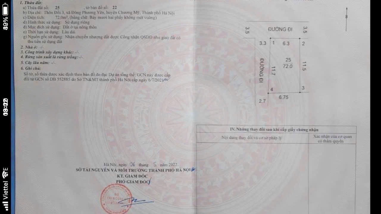 cc gửi bán 72m lô góc đường ô tô thông đông phương yên