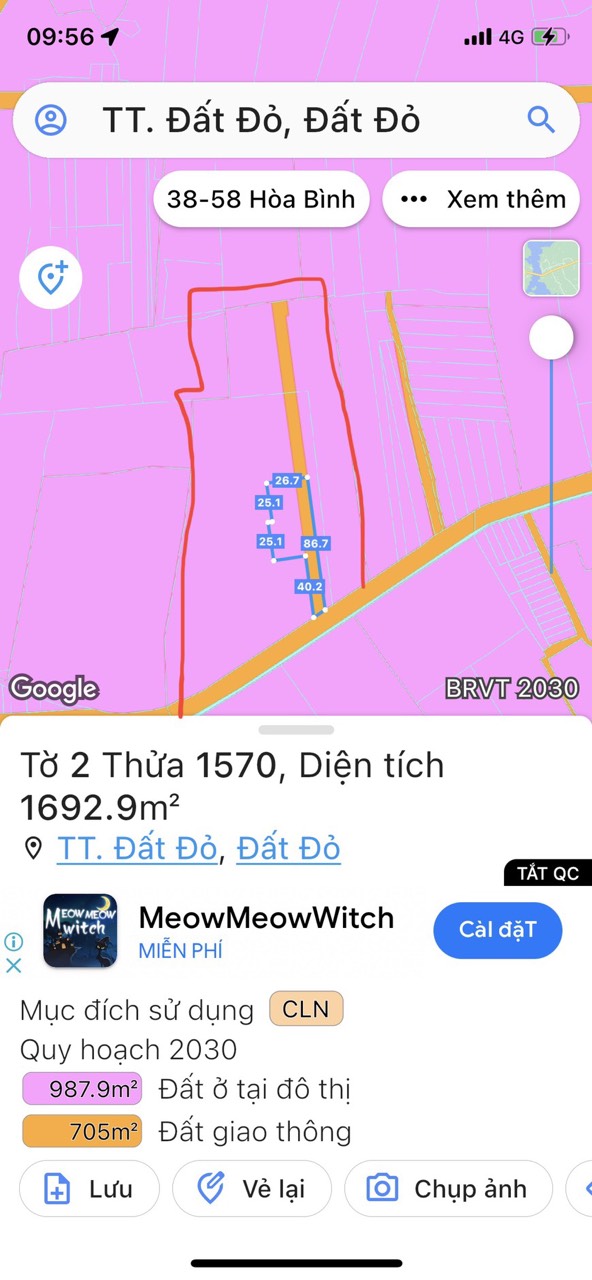 2mẫu 3 mt đường đoàn trung còn ngang 170m có 8000 thổ cư