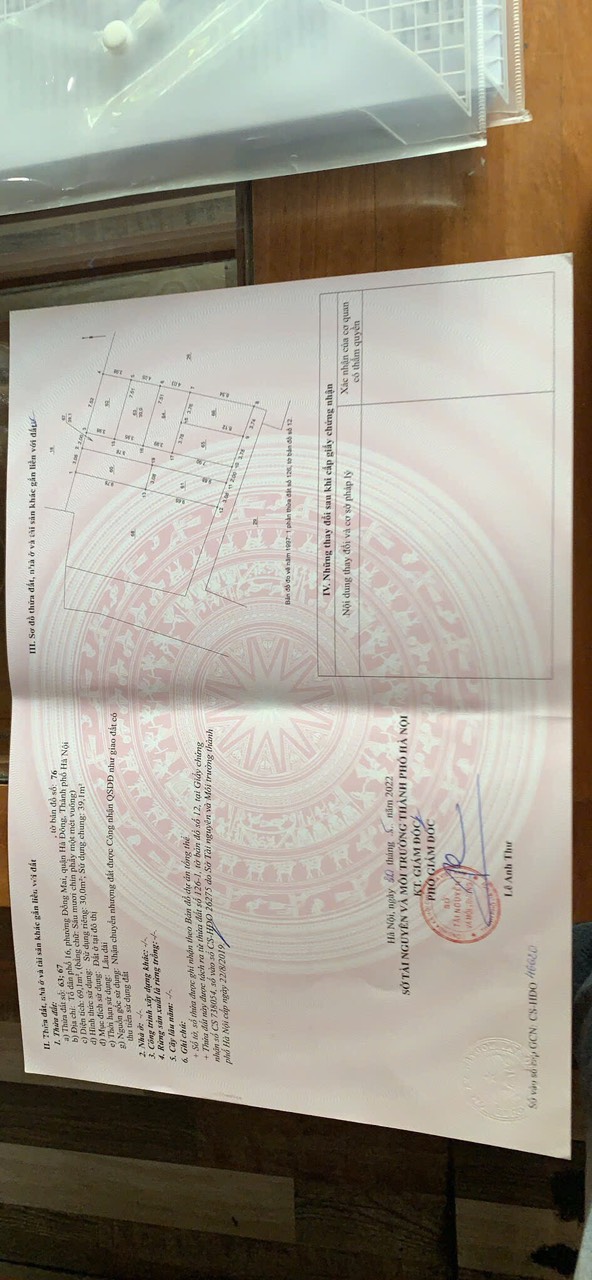 Hàng hiếm 30m2 tổ 16 Đồng Mai giá chỉ nhỉnh tỉ -Mặt tiền 3.95m hậu 4.05m -Ngay gần trục đê tả đáy -100% ODT - Oto đỗ