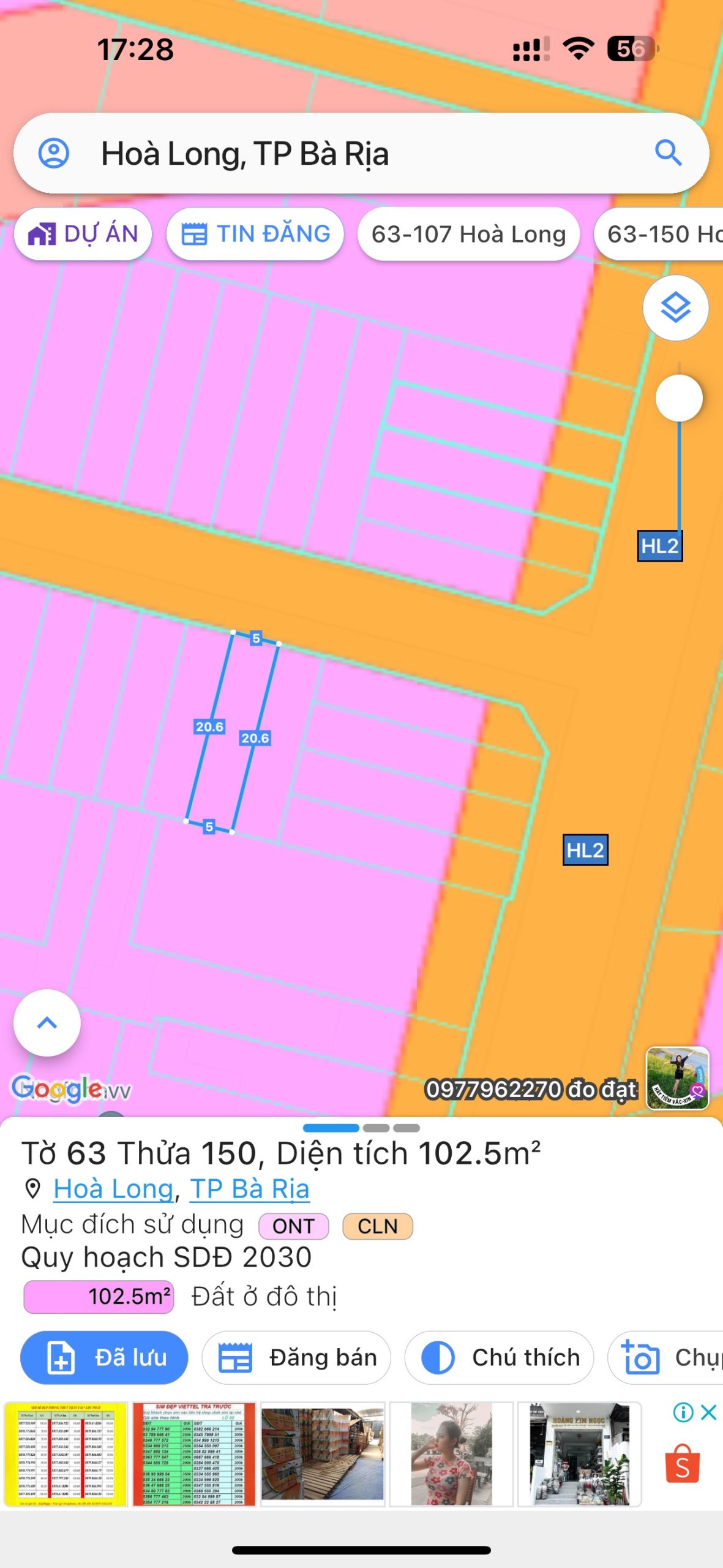 Chủ cần bán lô đất 100mv cách HL2 30m