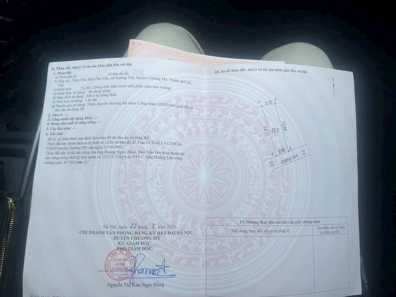 Ra hàng quý anh chị lô đất đẹp tại Chương Mỹ _ Lô đất 51,5m full thổ cư Trường Yên _ Vài trăm mét ra đến QL6 và khu