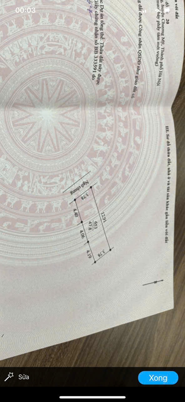 em bán giúp chủ lô đất ven đô giáp Hà Đông , GIÁ NHỈNH HƠN 1 TỶ SỞ HỮU LÔ ĐẤT 47,8 m2 GIÁP QUẬN HÀ ĐÔNG - Diện tích