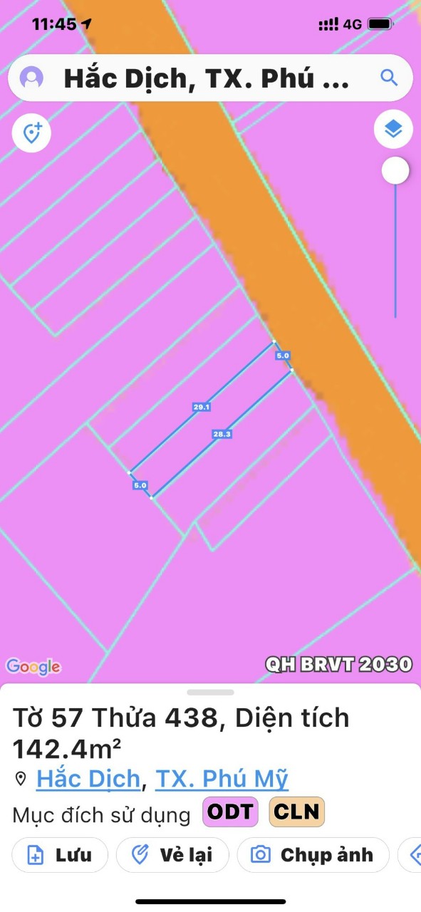 ó 1 lô 5×29=60 thổ cư mt đường nhựa cổng Chào kp4