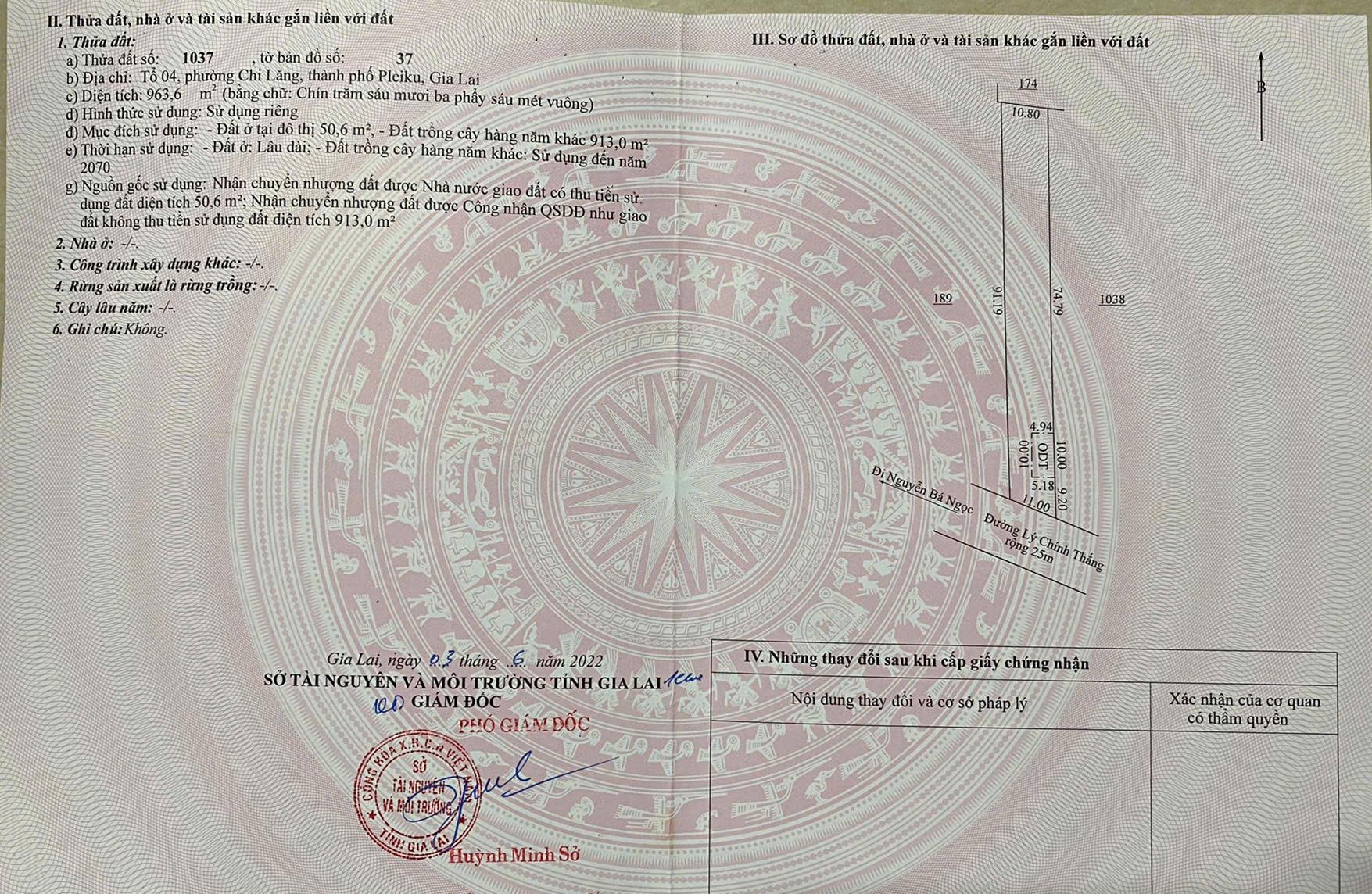 ĐẤT ĐẸP – GIÁ TỐT – CHÍNH CHỦ CẦN BÁN Lô Đất Vị Trí Đẹp Phường Chi Lăng, TP Plieku, Gia Lai