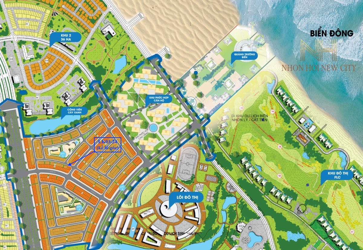 %%CHÍNH CHỦ CẦN BÁN LÔ ĐẤT LK03-24 – KP4 – KĐT NHƠN HỘI NEW CITY.