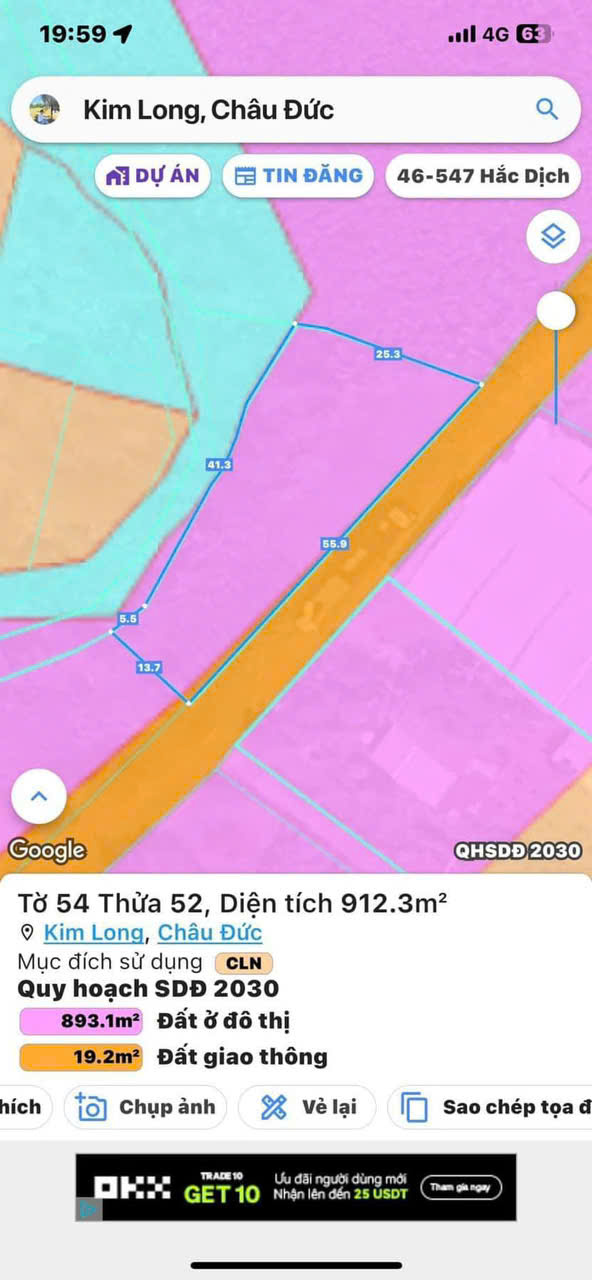 Chủ cần bán 1000mv thi trấn kim long , mặt tiền nhựa