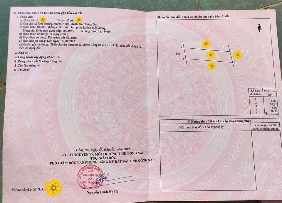 CẮT LỖ 30% ! 1 TỶ 1/ 100M2, SÁT TRƯỜNG THCS ĐẠI PHƯỚC, FULL THỔ, SHR