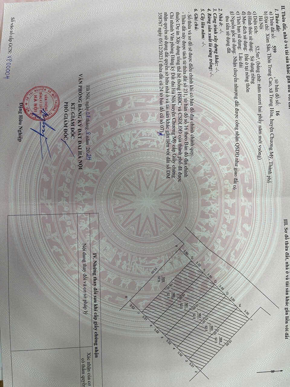 Hàng HOT lô đất đẹp 50m2 trung tâm xã phú nghĩa chương mỹ - uỷ ban trường học bán kính 200m - sổ mới 2024 otto đỗ