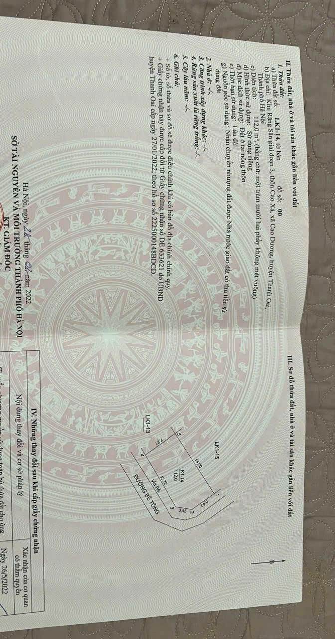 Vị Trí Đẹp - Giá Tốt - Cần Bán Nhanh Đất Tại Xã Cao Dương, Huyện Thanh Oai, Hà Nội