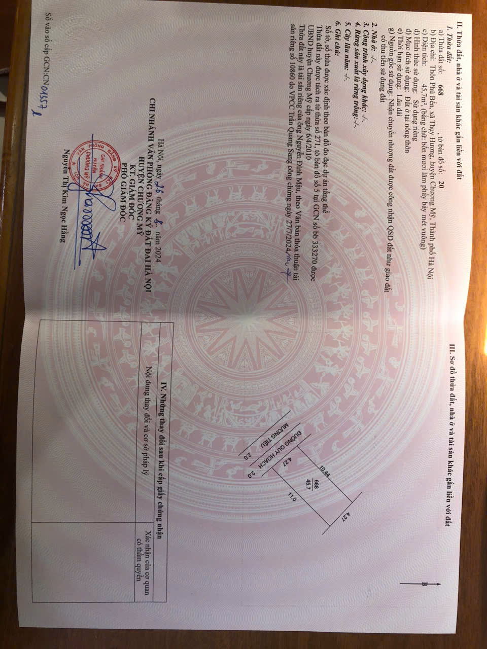 hơn tỷ Lô đất đẹp , siêu đẹp ngay cuối quận hf đông , sát Thị trấn chúc sơn -45,7m sẵn sổ đỏ - đường trước đất 7m ô