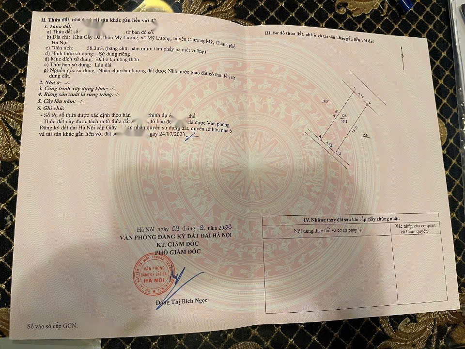 Hơn 800 triệu lô đất 58,3m - Ô TÔ vào tận đất Diện tích: 58,3m - Khuôn đất cực đẹp, k lỗi phong thuỷ