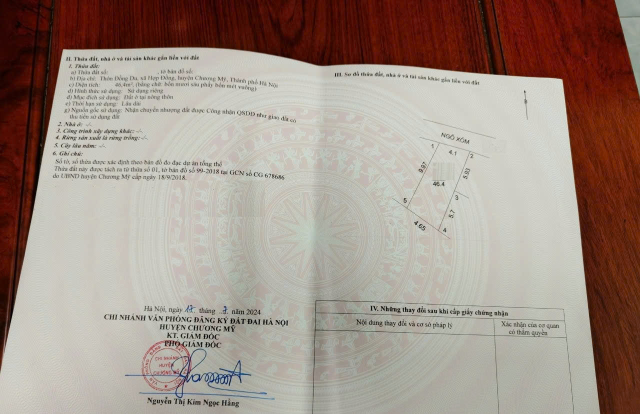 Cần tìm chủ mới cho lô đất 46,4m tại Hợp Đồng _ Đất cách Chúc Sơn chỉ 3km