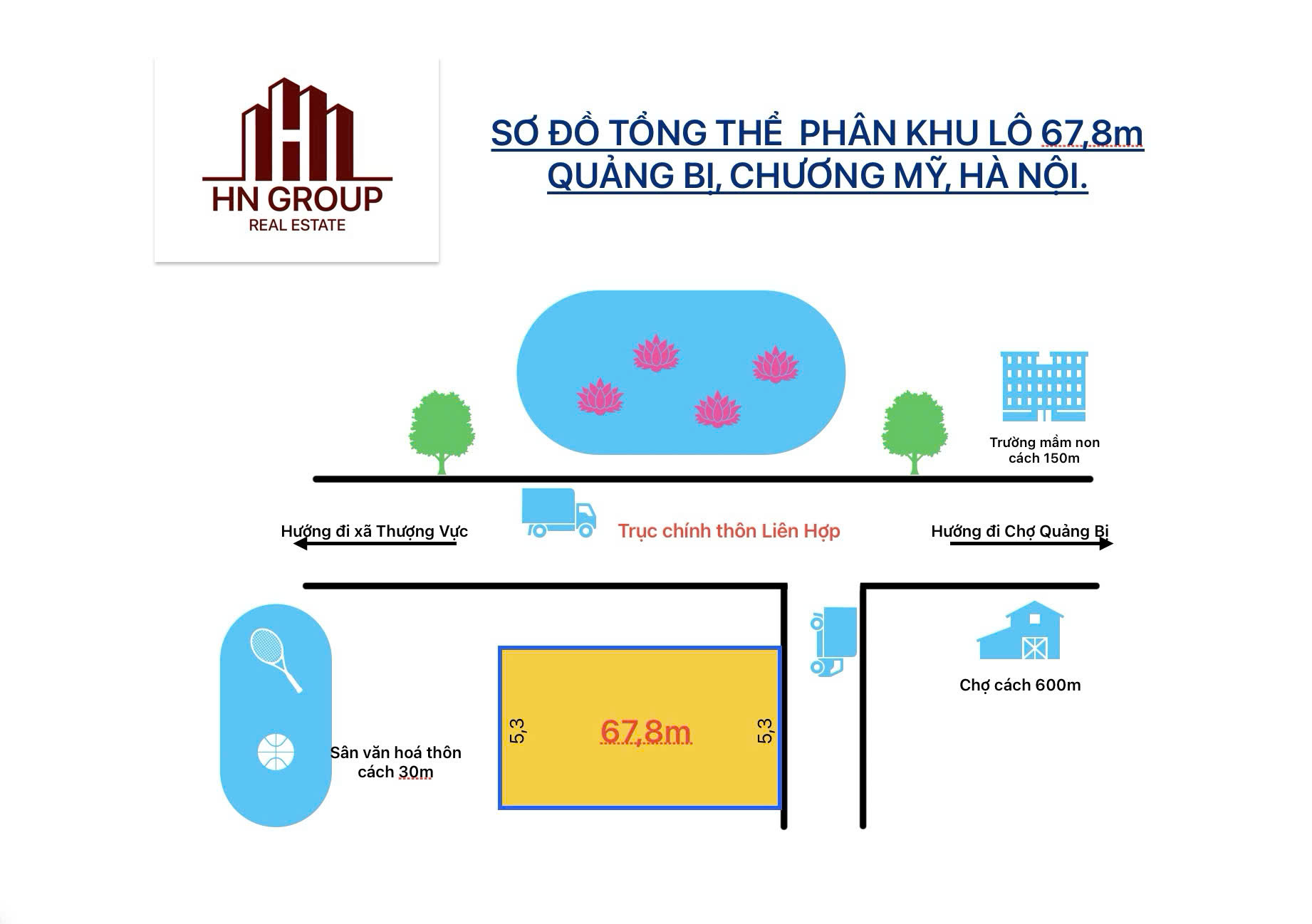 QUẢNG BỊ thân thương ra mắt lô đất trung tâm thôn Liên Hợp 67,8m full thổ mặt tiền hơn 5m Gần ngay hồ điều hoà mát mẻ