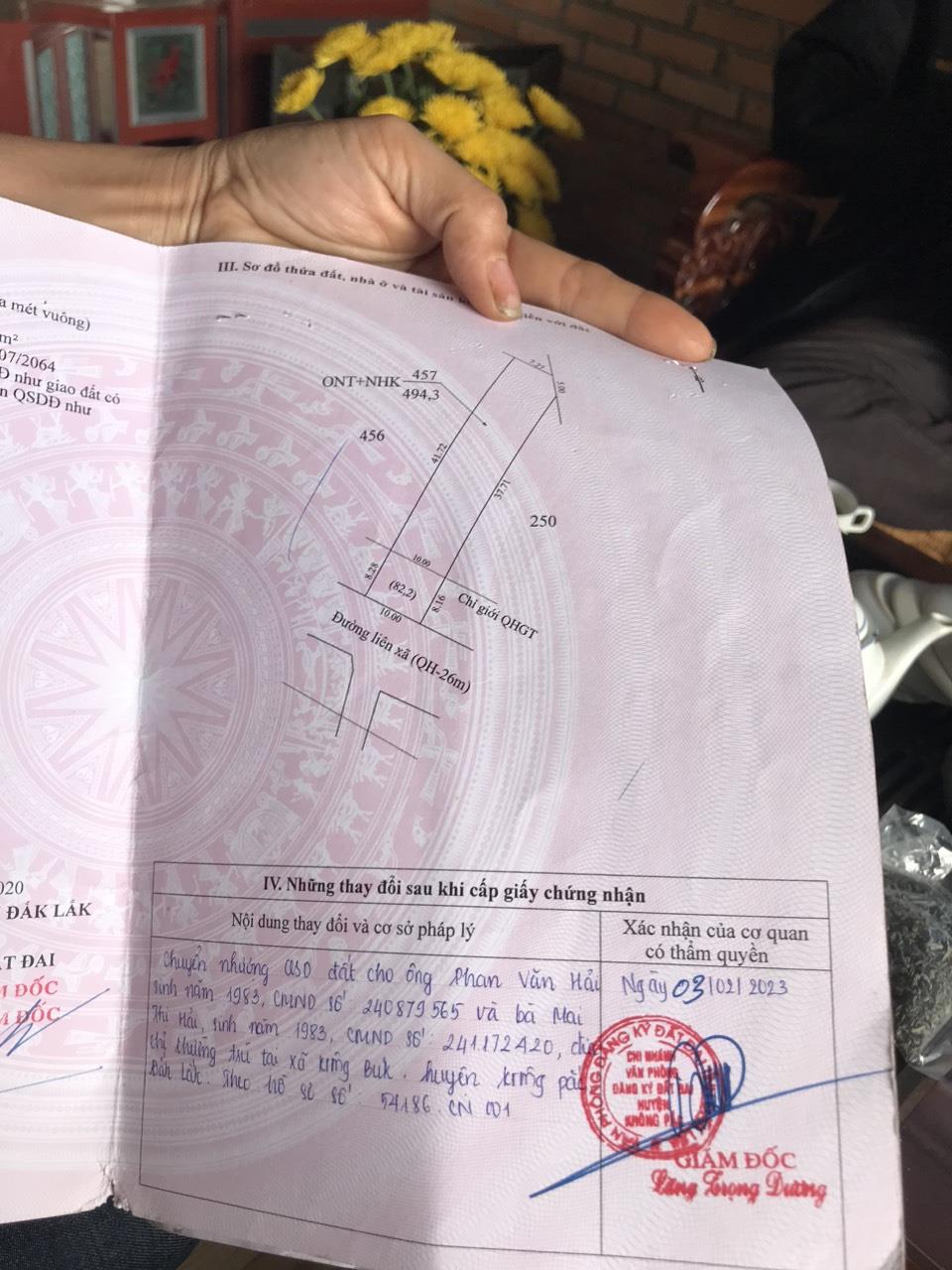 ĐẤT ĐẸP CHÍNH CHỦ_ CẦN BÁN LÔ ĐẤT TẠI thôn 7, xã EAKLY , huyện Krông Pắc, tỉnh Đắk Lắk