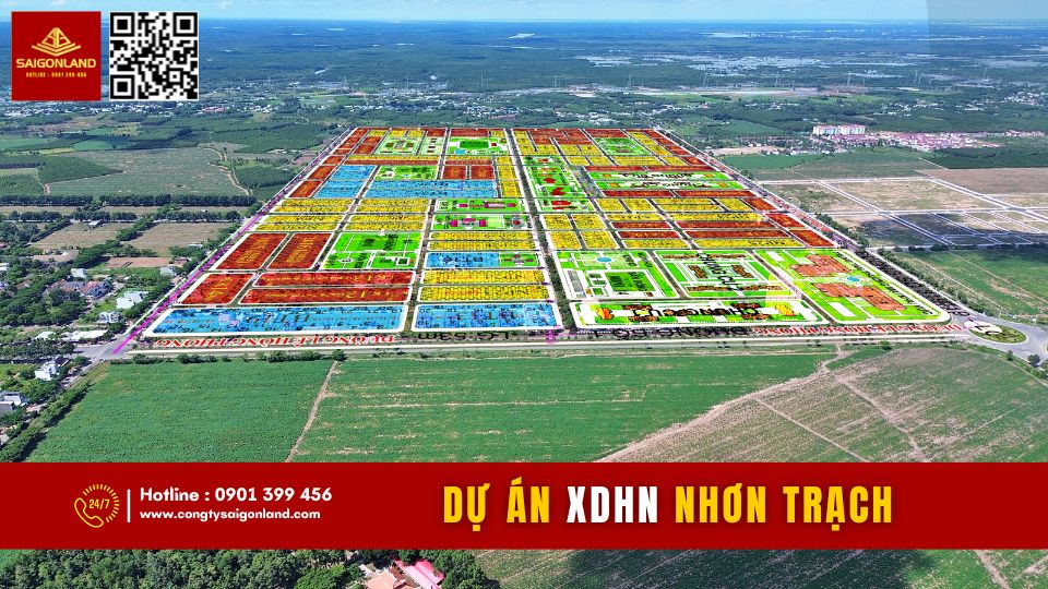 Saigonland Cần bán 20 nền đất dự án HUD và XDHN sổ sẵn với giá cực tốt tại Nhơn Trạch Đồng Nai.