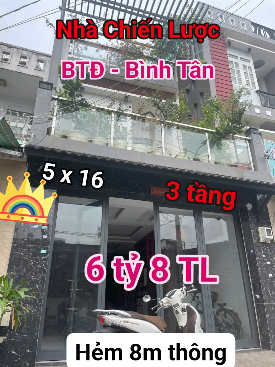 NHÀ 3 TẦNG 80M2 - 5X16 - CHIẾN LƯỢC - BÌNH TÂN - NHỈNH 6 TỶ 5