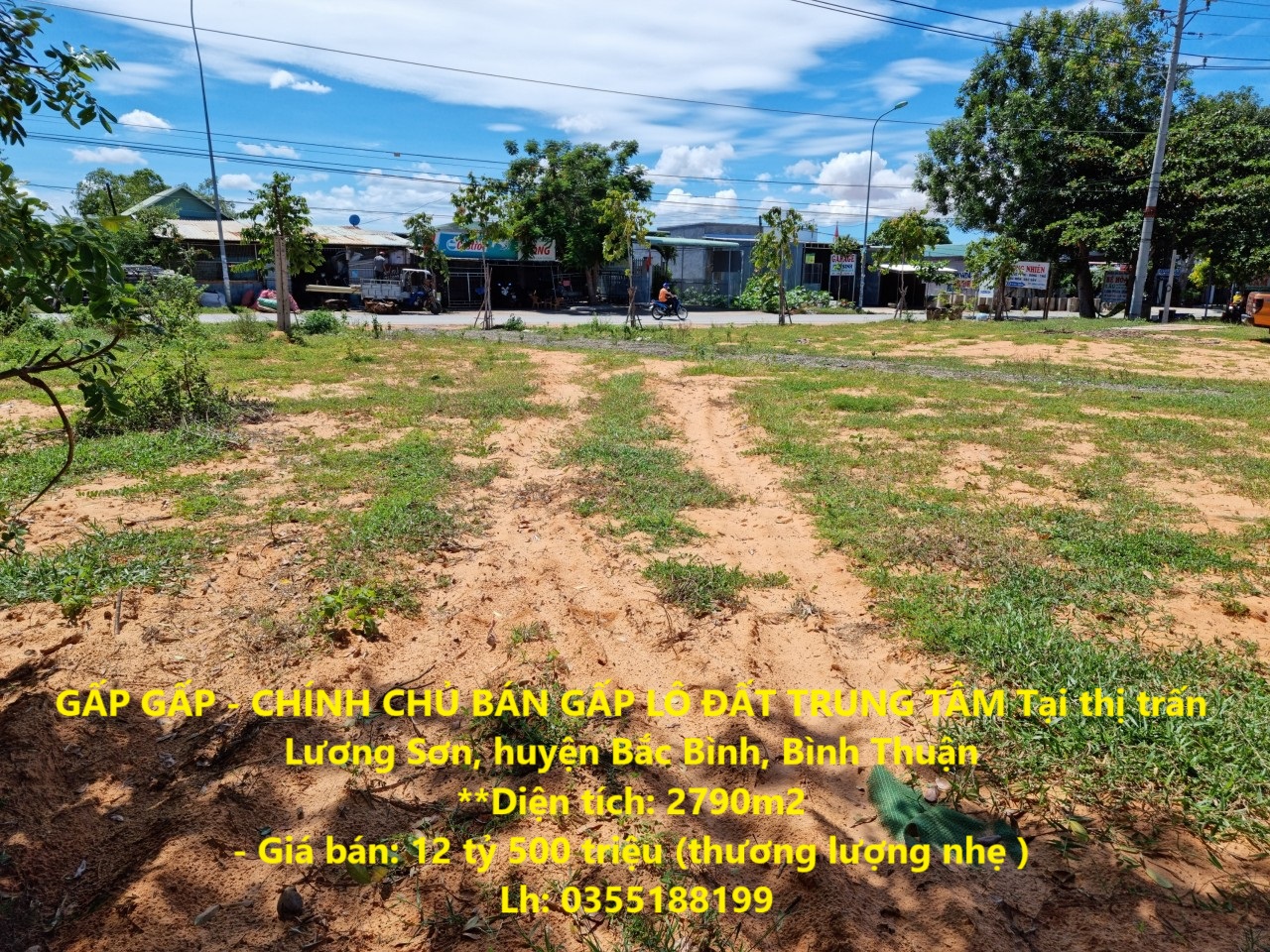 GẤP GẤP - CHÍNH CHỦ BÁN GẤP LÔ ĐẤT TRUNG TÂM Tại thị trấn Lương Sơn, huyện Bắc Bình, Bình Thuận