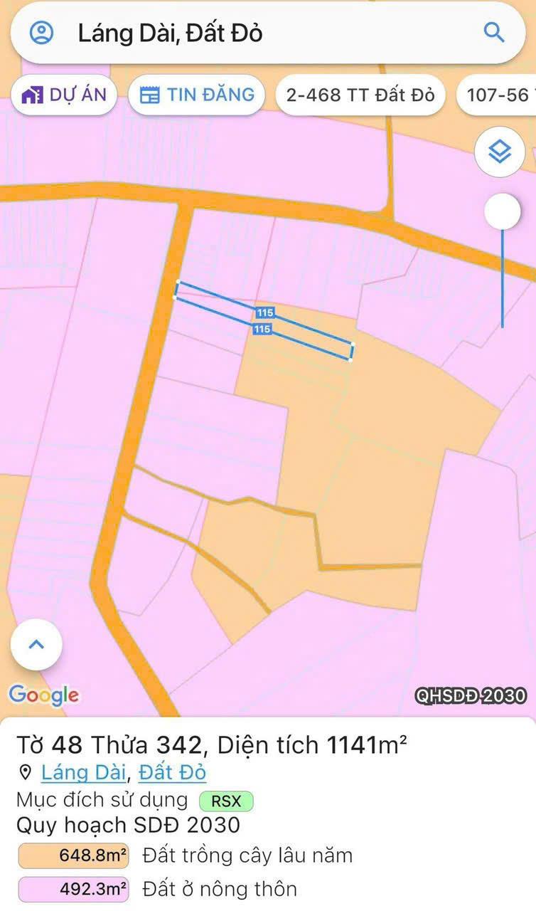 CHÍNH CHỦ Cần Bán Gấp Đất Mặt Tiền Lộ Nhựa Tại Láng Dài, Đất Đỏ, Bà Rịa Vũng Tàu