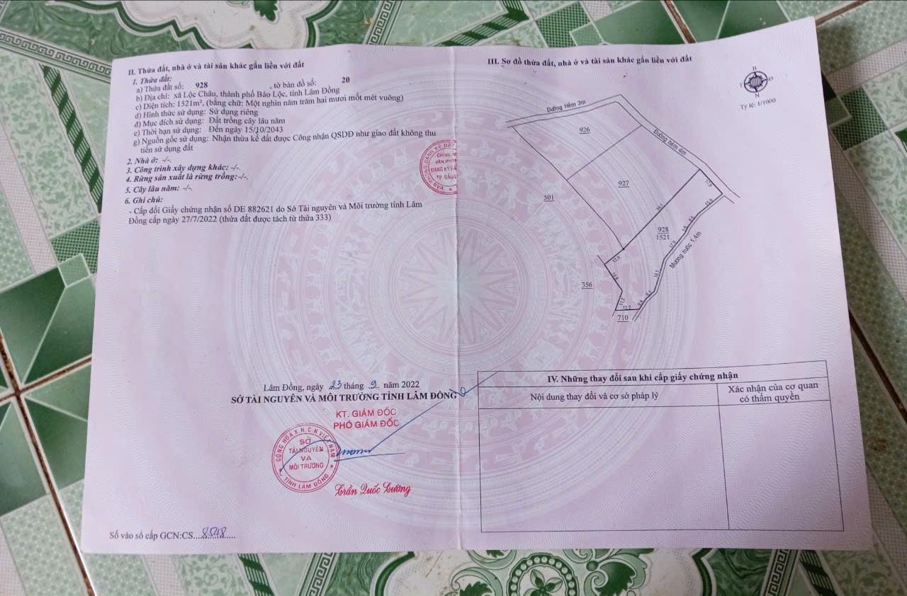 ĐẤT ĐẸP - ĐẦU TƯ SINH LỜI - CHÍNH CHỦ Cần Bán Gấp Đất Tại Xã Lộc Châu, TP Bảo Lộc, Lâm Đồng