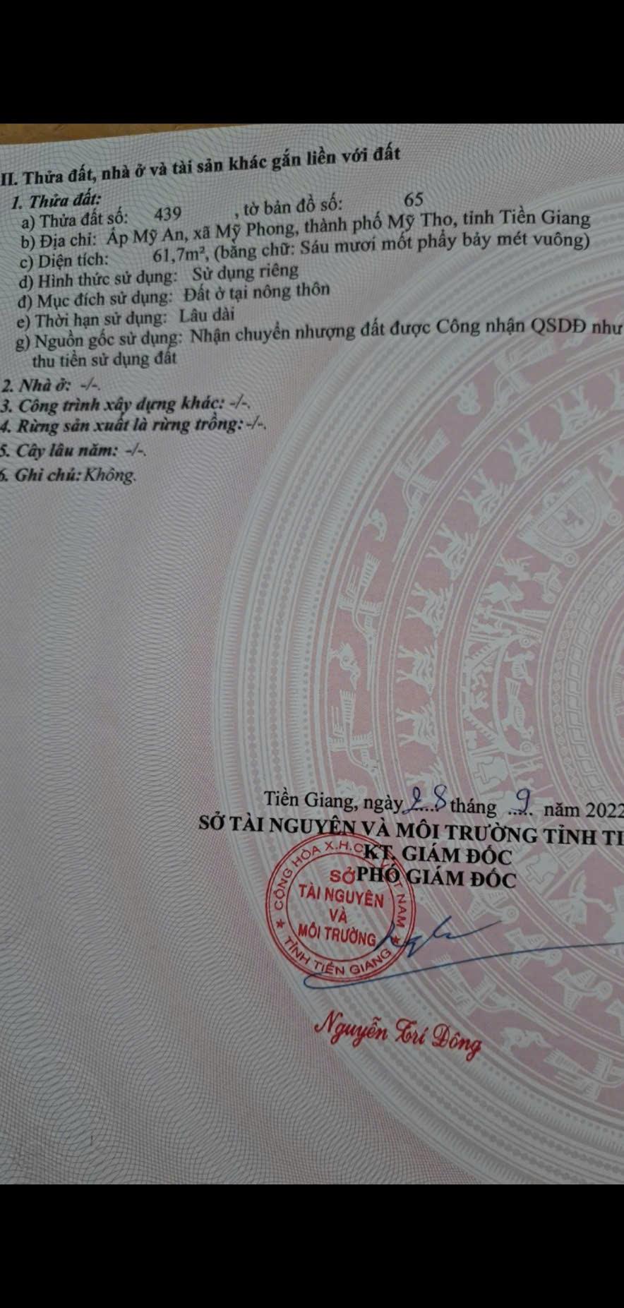 CHÍNH CHỦ CẦN BÁN LÔ ĐẤT Tại Đường Nguyễn Trung Trực, Mỹ Phong, TP Mỹ Tho, Tiền Giang