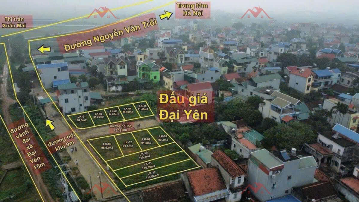 GIÁ ĐẦU TƯ 3TY ĐẤT TÁI ĐỊNH CƯ ĐẠI YÊN-CHƯƠNG MỸ D/T:84.07M