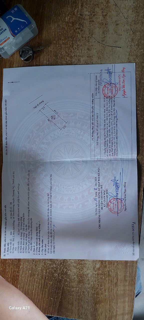 cần bán lô đất giáp Thị trấn Chúc Sơn - diện tích 41,2m sẵn sổ đỏ