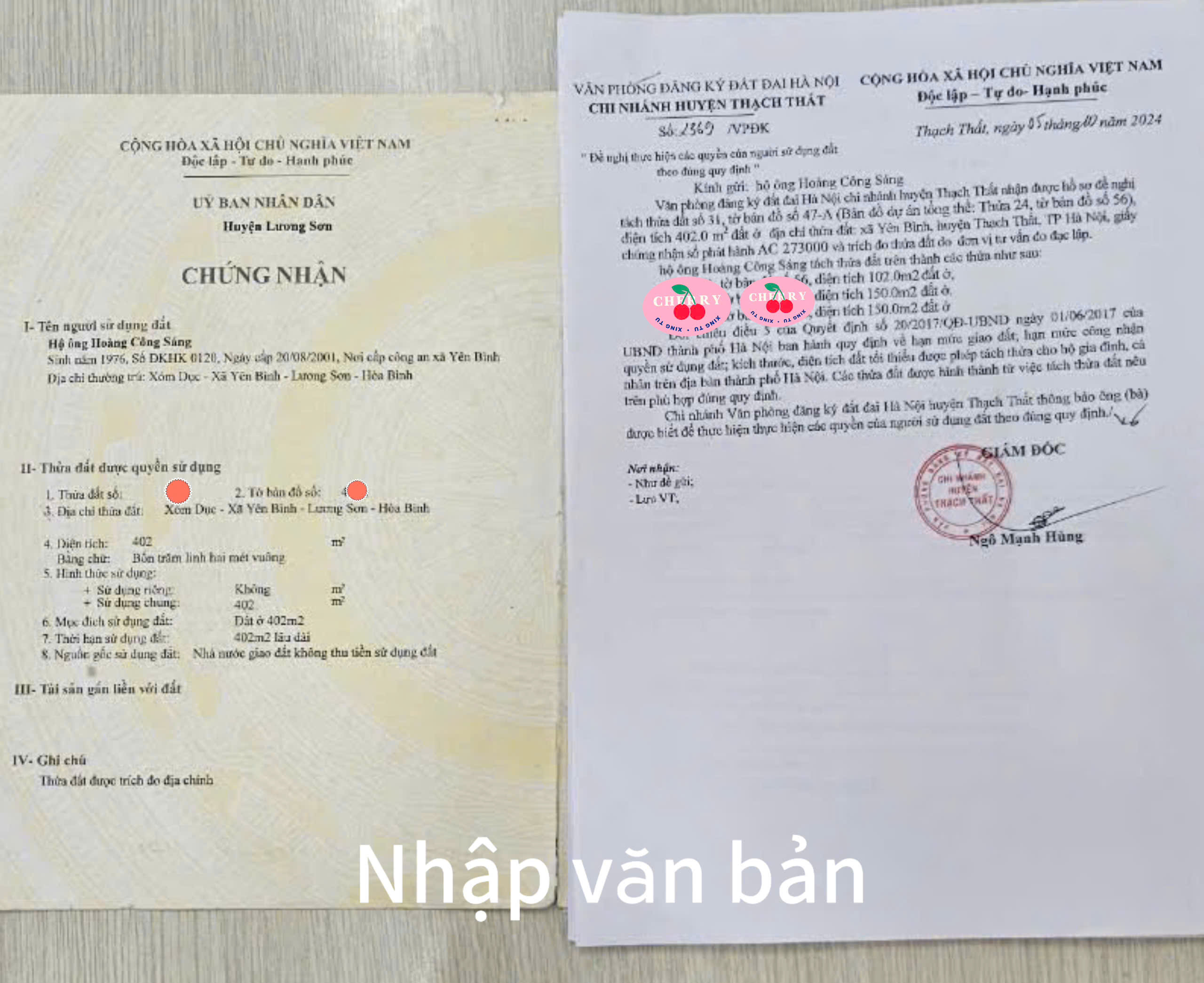 HOT ĐẤT CHÍNH CHỦ - GIÁ TỐT - Vị Trí Đẹp Tại Thôn 1, Xã Yên Bình, Huyện Thạch Thất, Thành phố Hà Nội