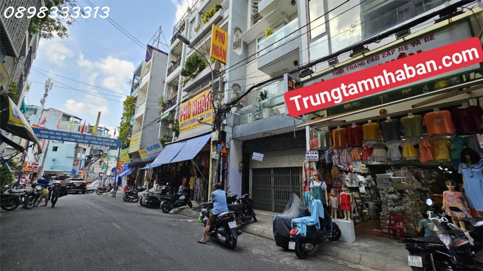 Mặt tiền 6 tầng Chợ Sỉ Áo Quần, 9 Tân Xuân, Phường 8, Quận Tân Bình, Chỉ 29 tỷ, Có thang máy, nội thất cao cấp.