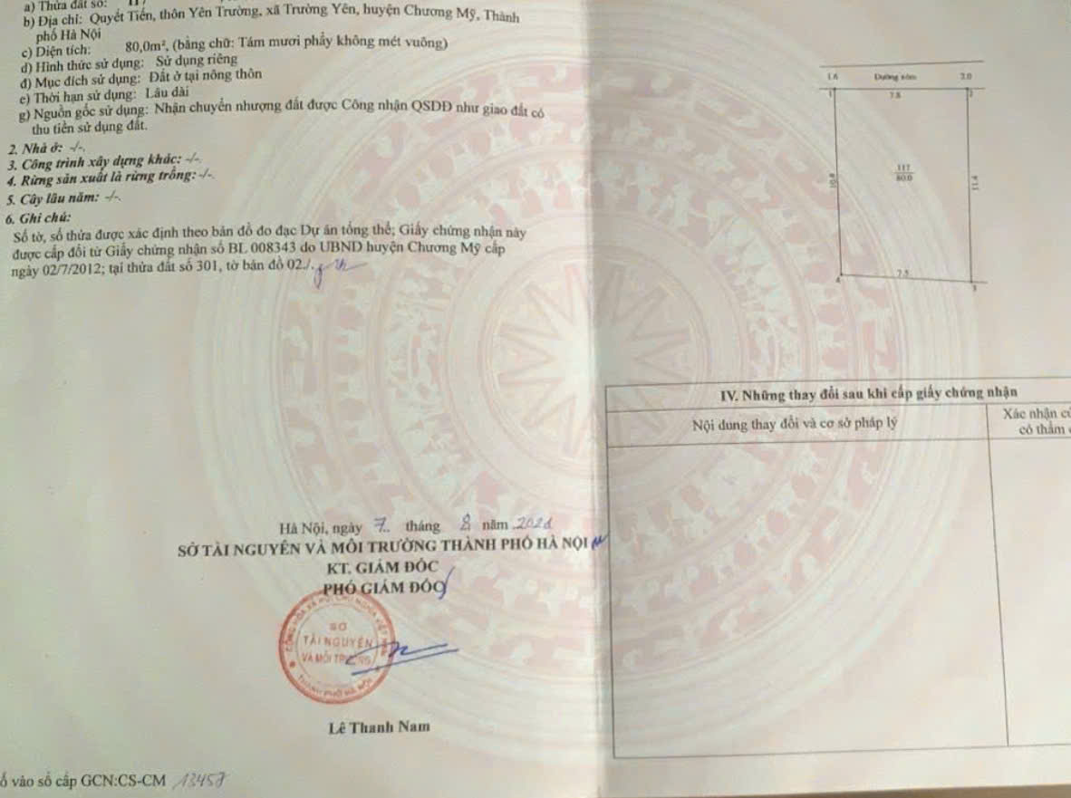 Nhỉnh 1,2 tỷ xíu lô đất tại Trường Yên - Diện tích 80m đường ô tô