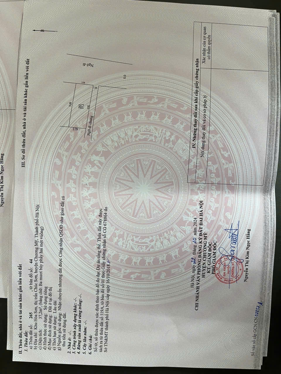 THỊ TRẤN CHÚC SƠN - ra hàng lô đất ngay cơ quan hành chính huyện -37,2m2 đường xe tải đỗ cửa