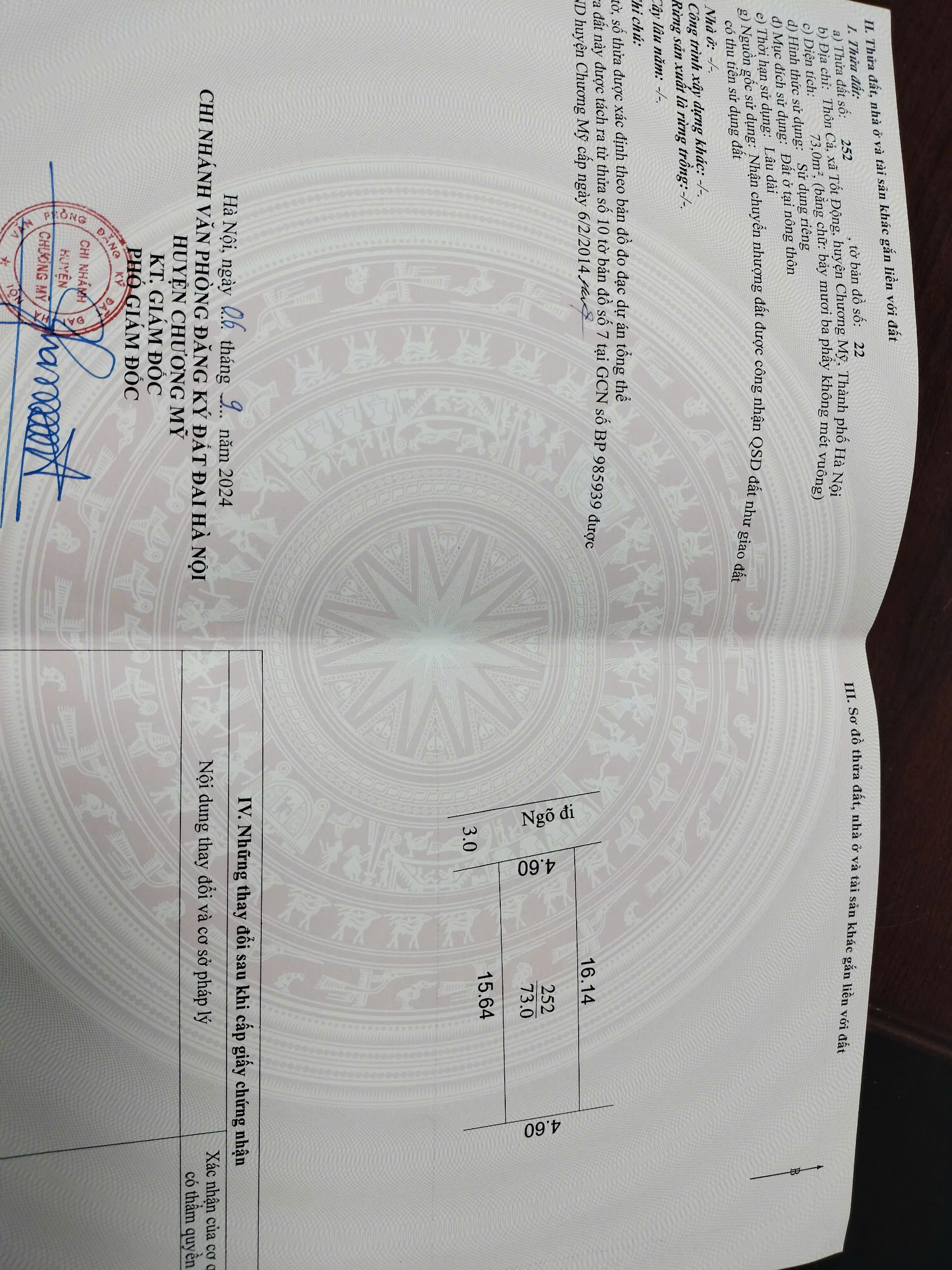 cc gửi bán 73m tốt động gần trường chợ ub dừong o tô