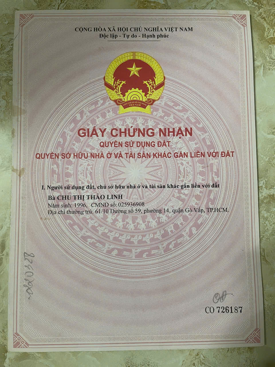 Chính chủ cần bán lô đất tại địa chỉ 237/14/6 Phạm Văn Chiêu, Phường 14, quận Gò Vấp,