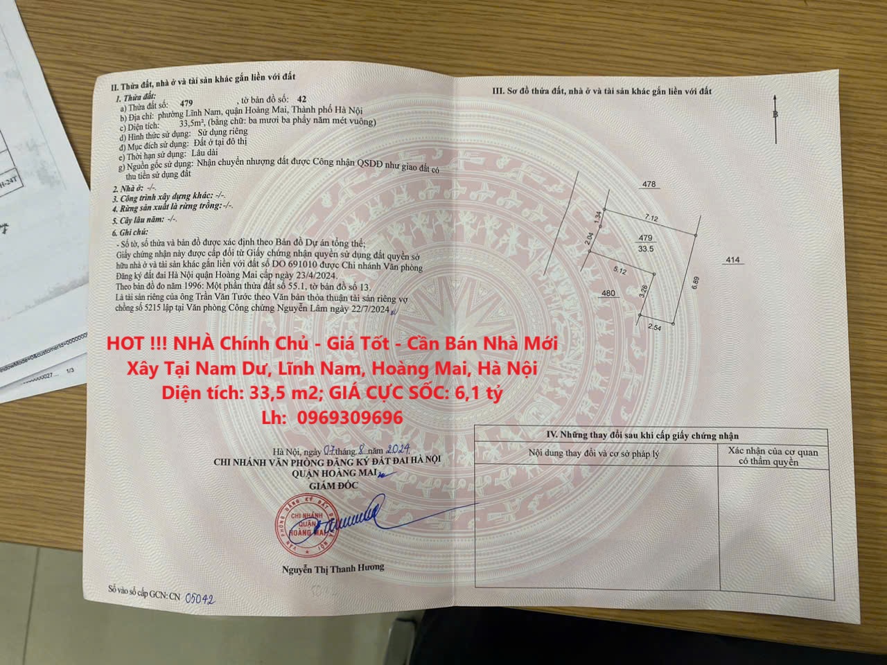 HOT !!! NHÀ Chính Chủ - Giá Tốt - Cần Bán Nhà Mới Xây Tại Nam Dư, Lĩnh Nam, Hoàng Mai, Hà Nội