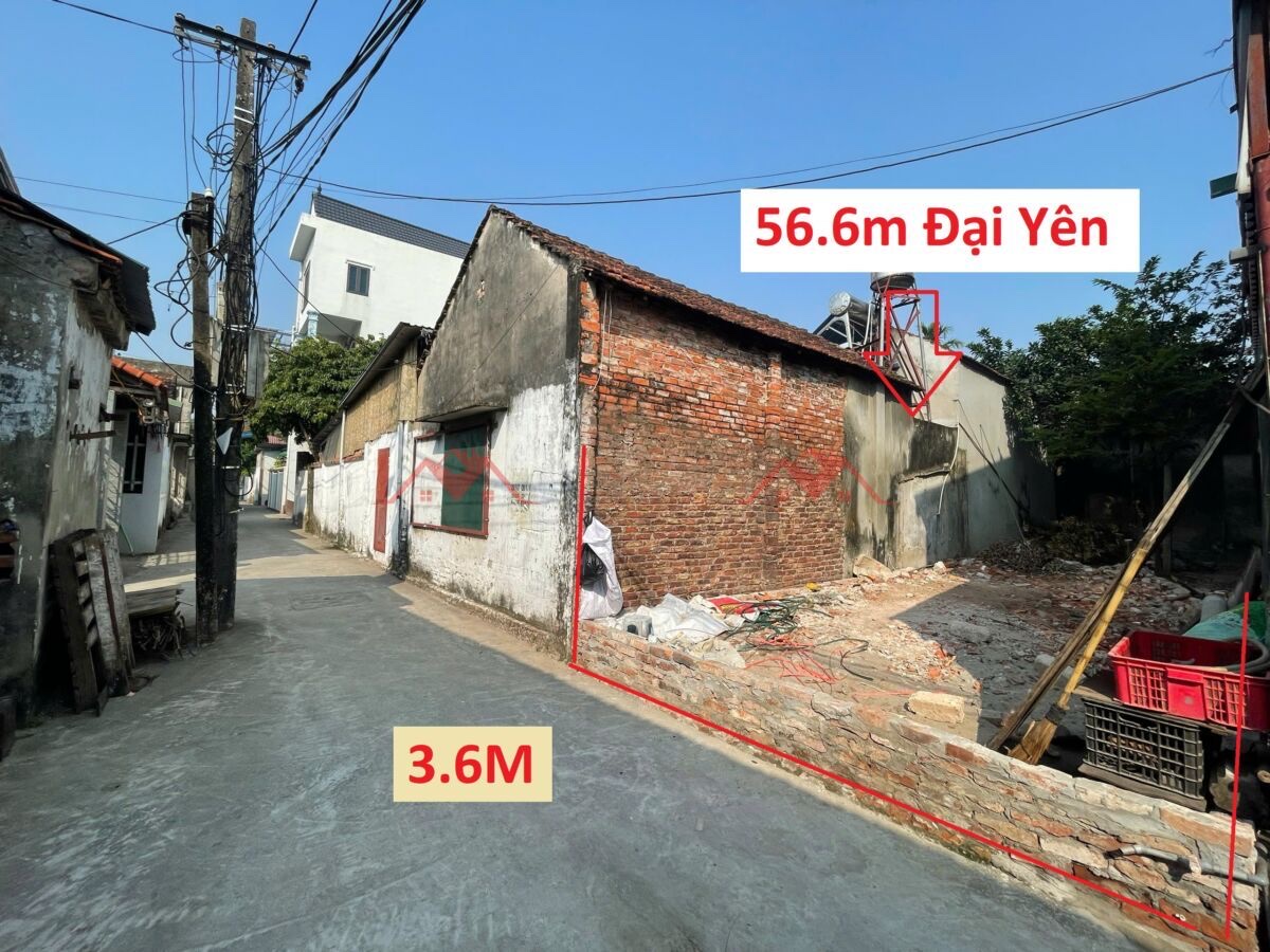 GIÁ 2TY050 ĐẤT TẠI ĐẠI YÊN-CHƯƠNG MỸ D/T:56,6M