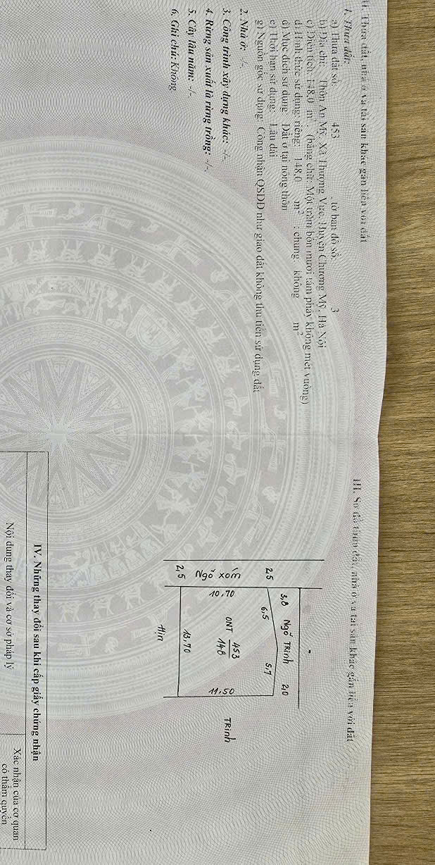 Hơn 1 tỷ Lô Góc Ô TÔ vào tận đất tại Thượng Vực, Chương Mỹ - Diện tích: 148m full thổ cư