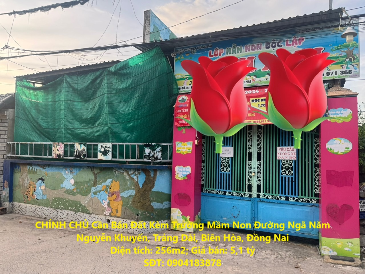 CHÍNH CHỦ Cần Bán Đất Kèm Trường Mầm Non Đường Ngã Năm Nguyễn Khuyến, Trảng Dài, Biên Hòa, Đồng Nai
