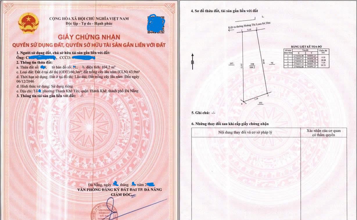 Bán đất kiệt Ô TÔ sau lưng MT Hoàng Thị Loan kiệt thông
