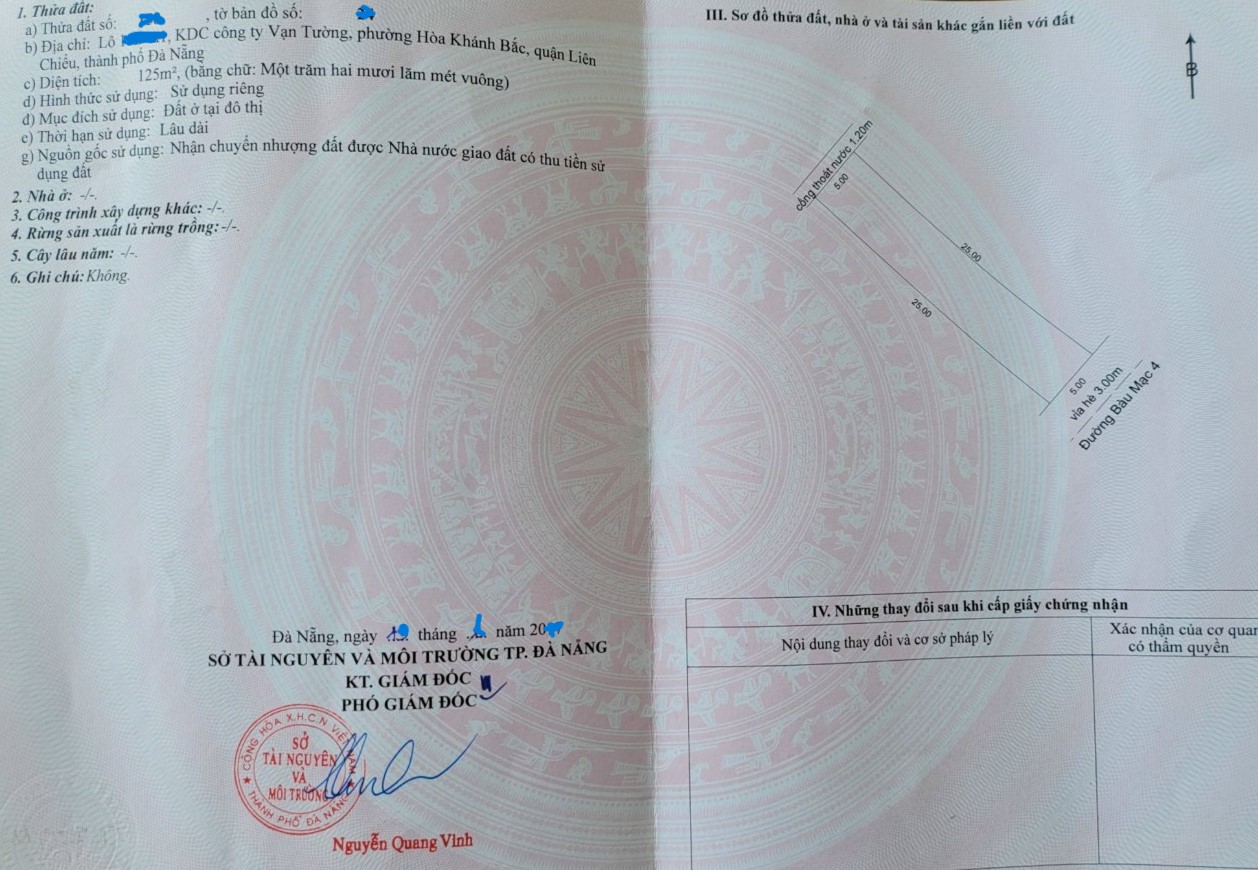 Bán đất đường Bàu Mạc 4 - Gần biển thoáng mát
