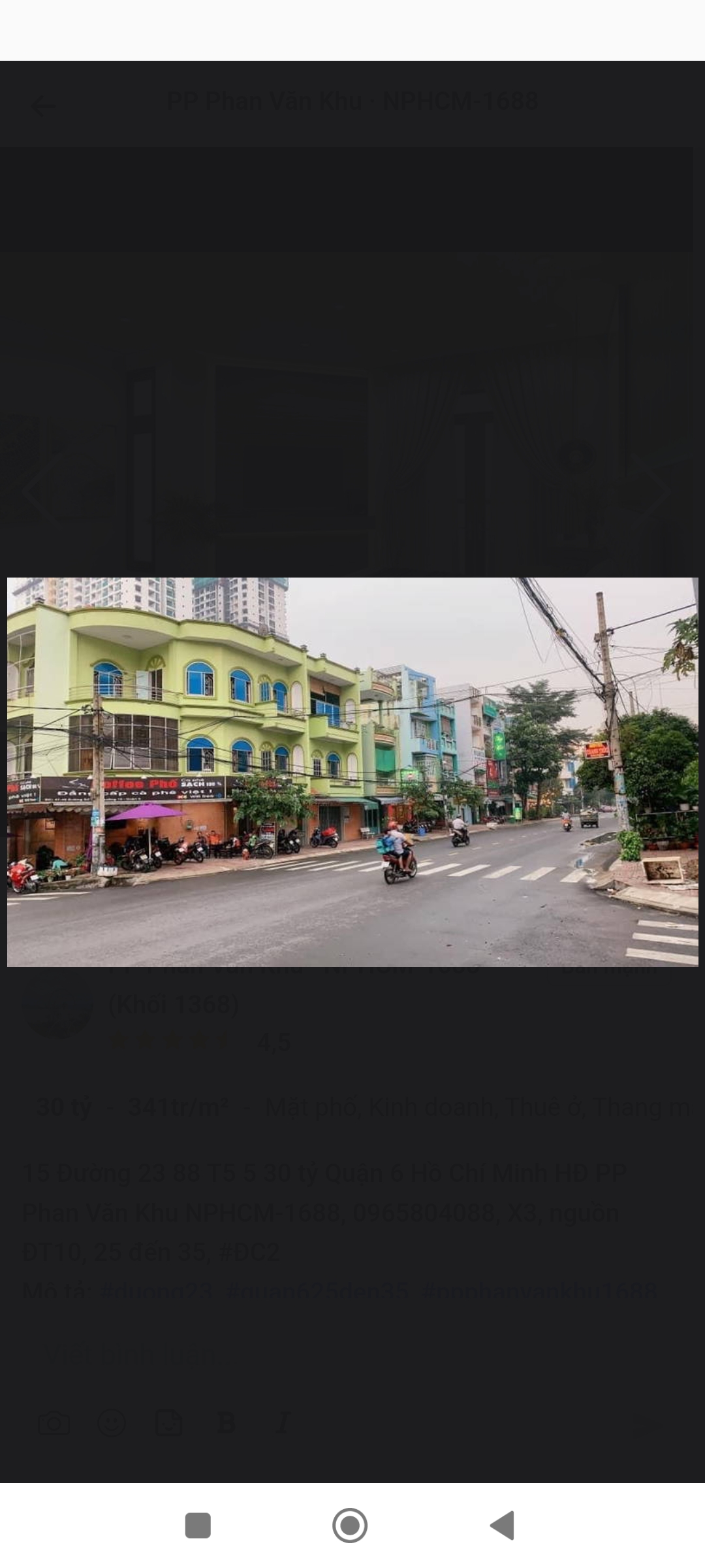 Bán Nhà quận 6 Trần văn kiểu Lô góc Mặt Tiền Giá 30 tỷ