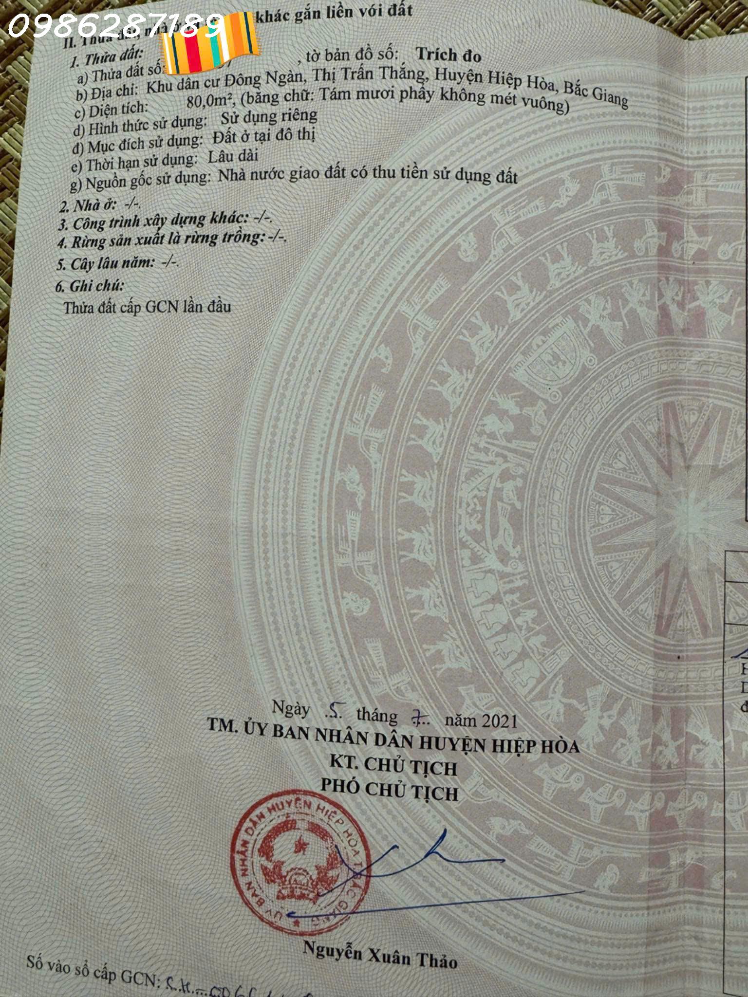 BÁN ĐẤT KHU DÂN CƯ ĐÔNG NGÀN TT. THẮNG, HIỆP HÒA, BẮC GIANG VỊ TRÍ ĐẸP, GIÁ TỐT