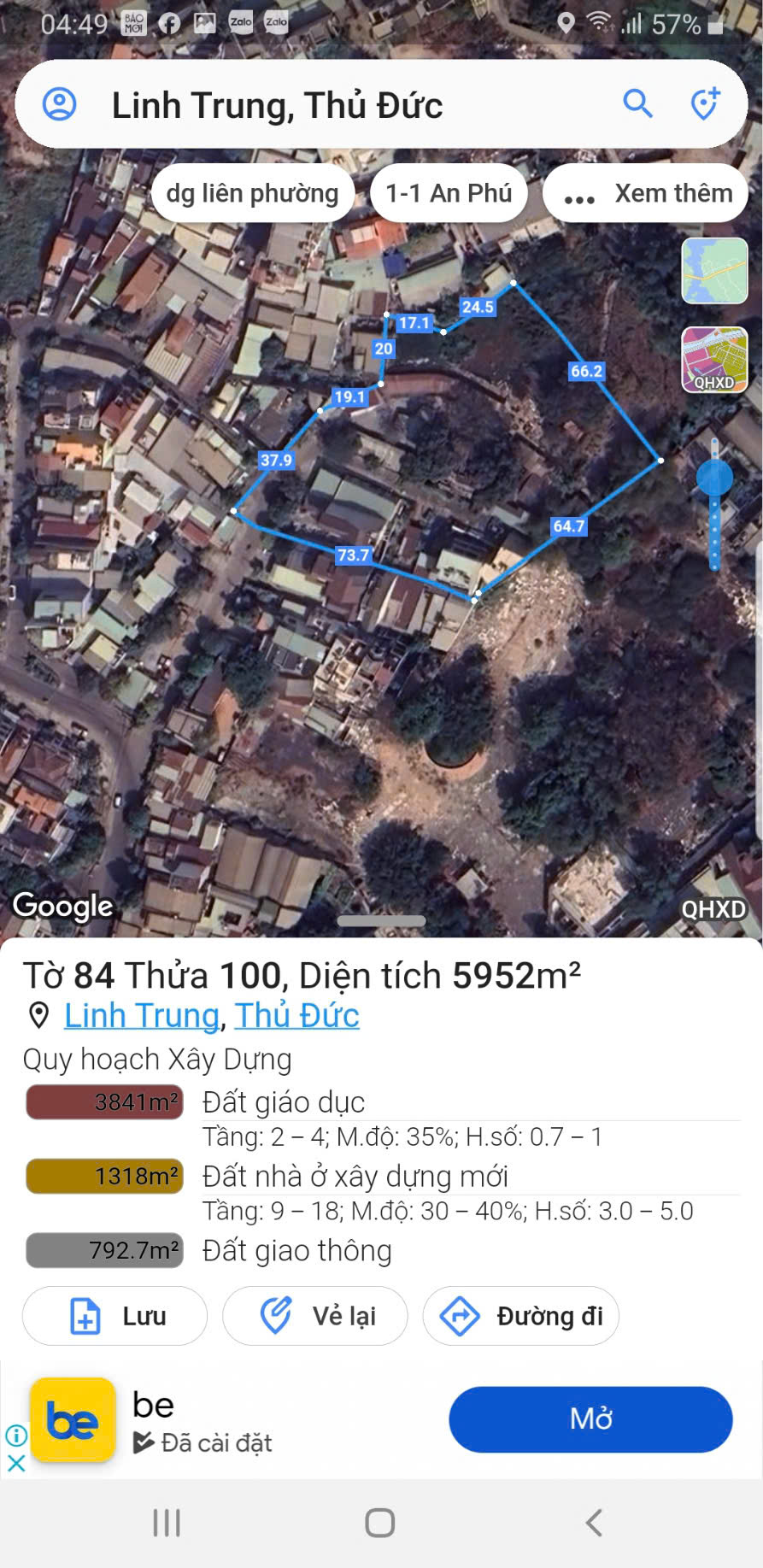 ✴♦️Bán nhanh quỹ đất diện tích lớn - lô góc 2 mặt tiền đường 9 - P. Linh Trung - 5.780m² Đã Có 1200m2 thổ cư - 130 TỶ