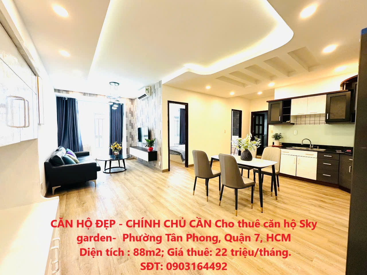 CĂN HỘ ĐẸP - CHÍNH CHỦ CẦN Cho thuê căn hộ Sky garden- Phường Tân Phong, Quận 7, HCM